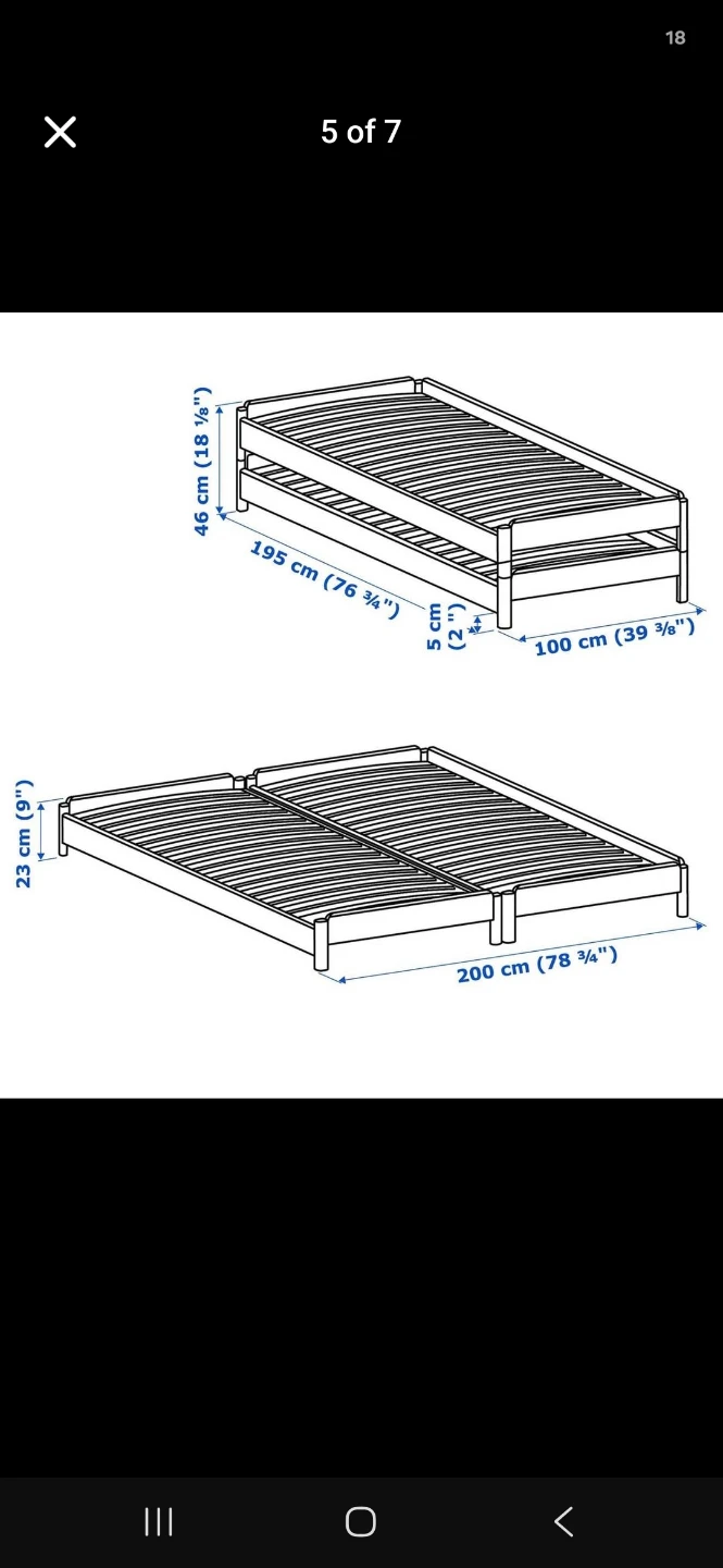 2 twin size IKEA Utåker Stackable Bed Frames - photo 3