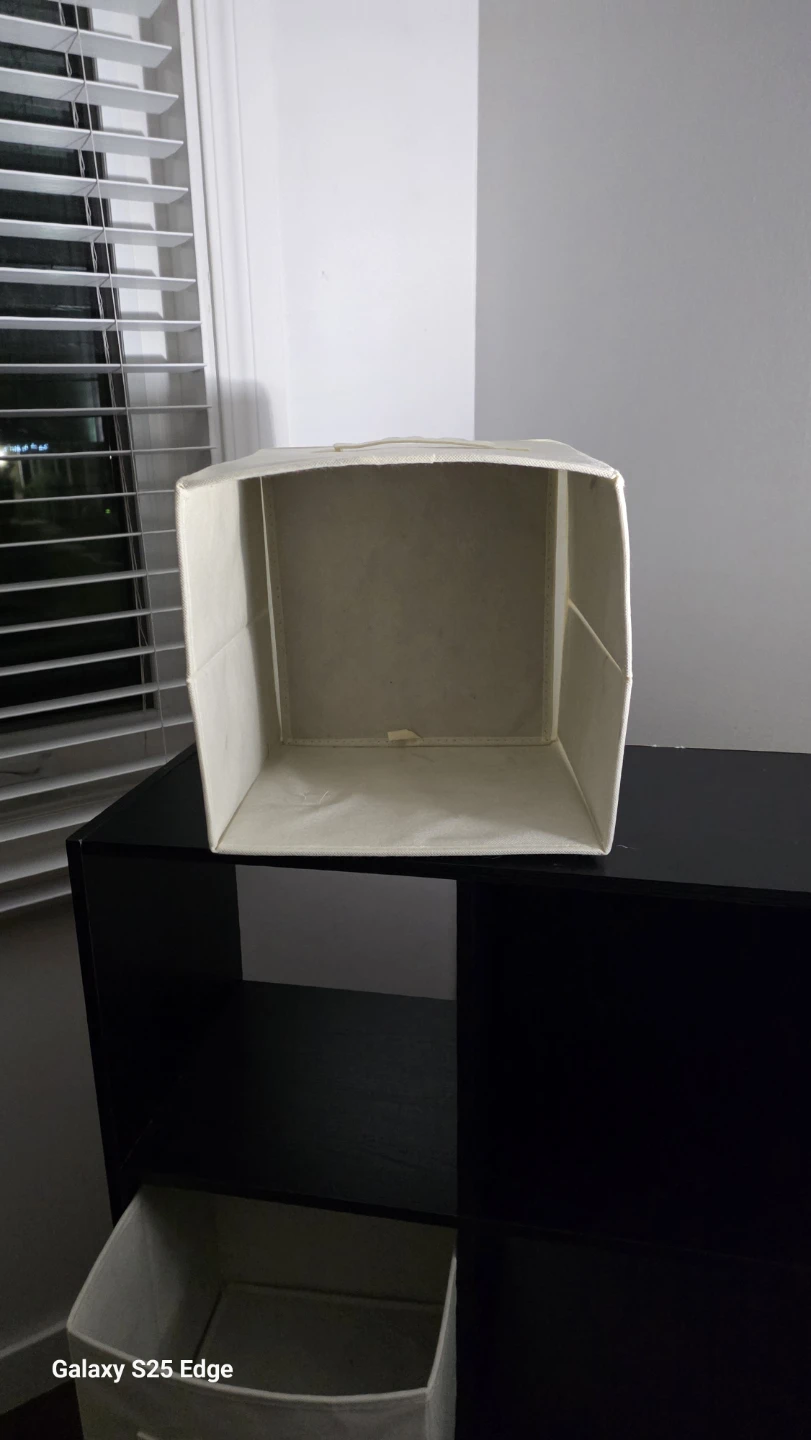 Black Cube Storage Organizer with Two Bins - photo 5