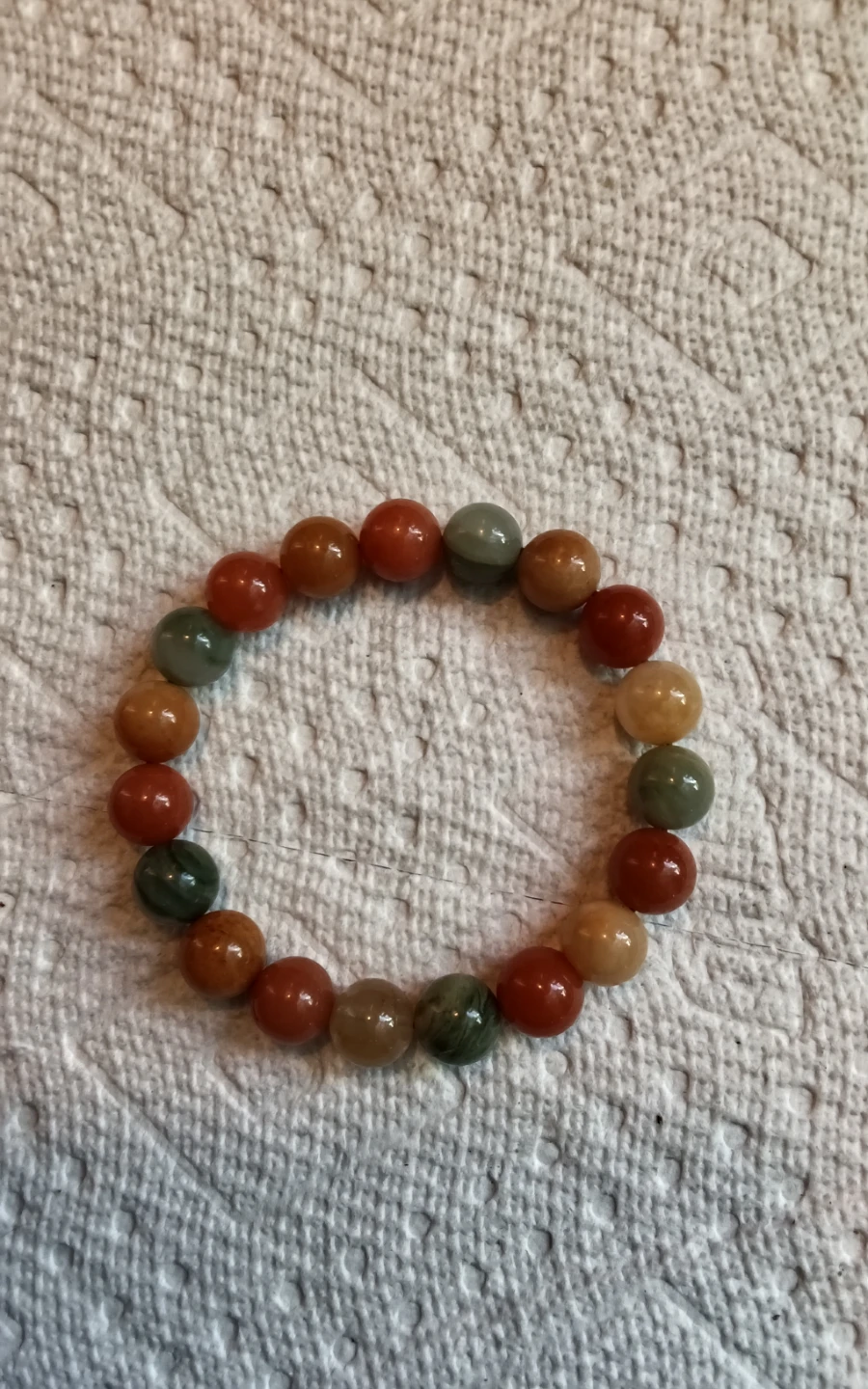 Authentic 10mm Indian Agate Gemstone Stretch