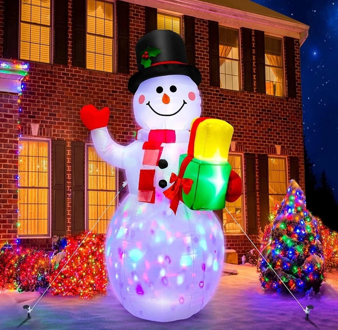 5FT Inflatable Holiday Snowman with LED Lights