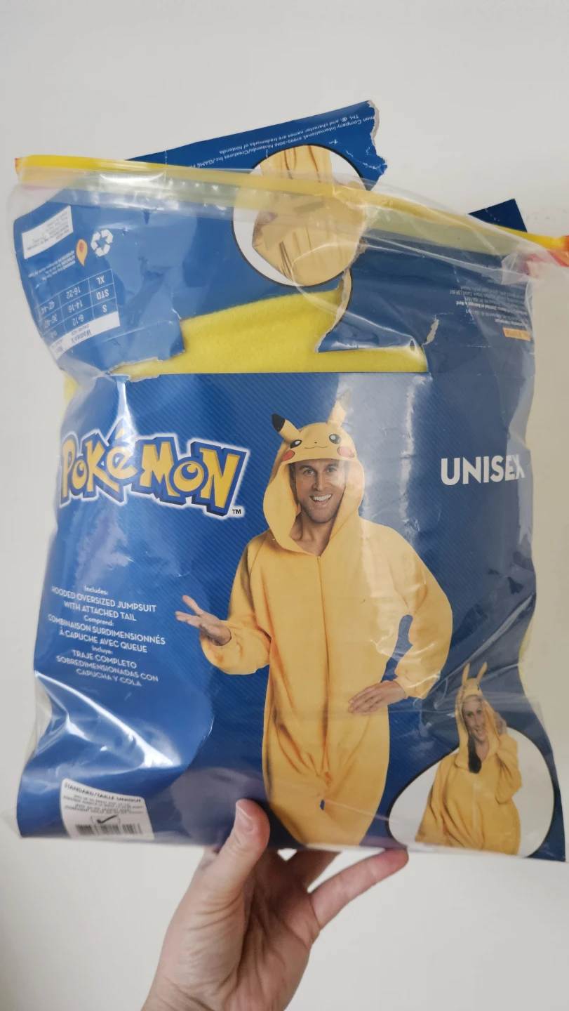 Pokemon Pikachu Unisex Hooded Jumpsuit Costume