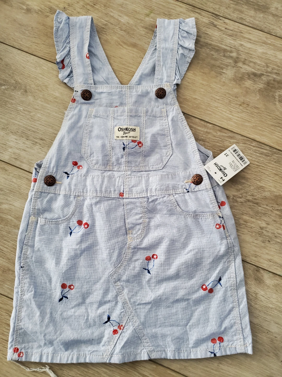 OshKosh B'gosh cherry print overall dress