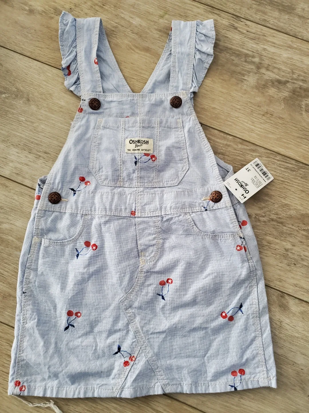 OshKosh B'gosh cherry print overall dress