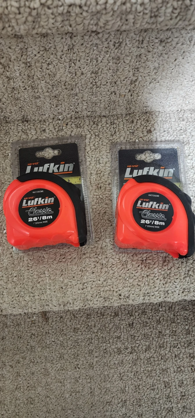 Two Lufkin Hi-Viz Classic Tape Measures