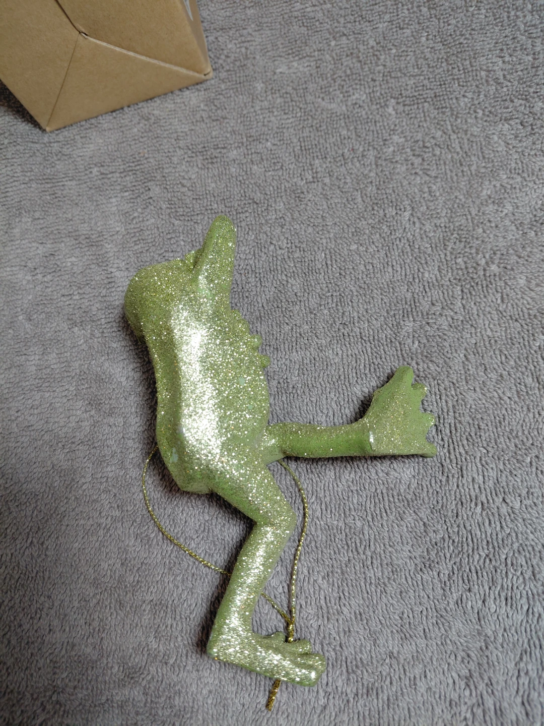 Sexy Green Glitter Frog Christmas Ornament - photo 5