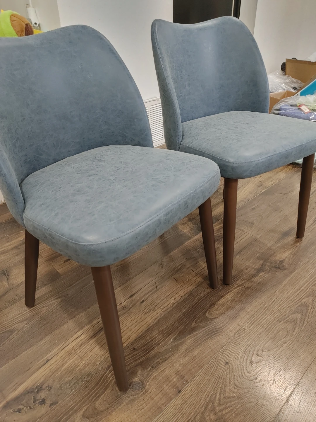 🧡BRAND NEW TWO PU LEATHER BLUE CHAIRS