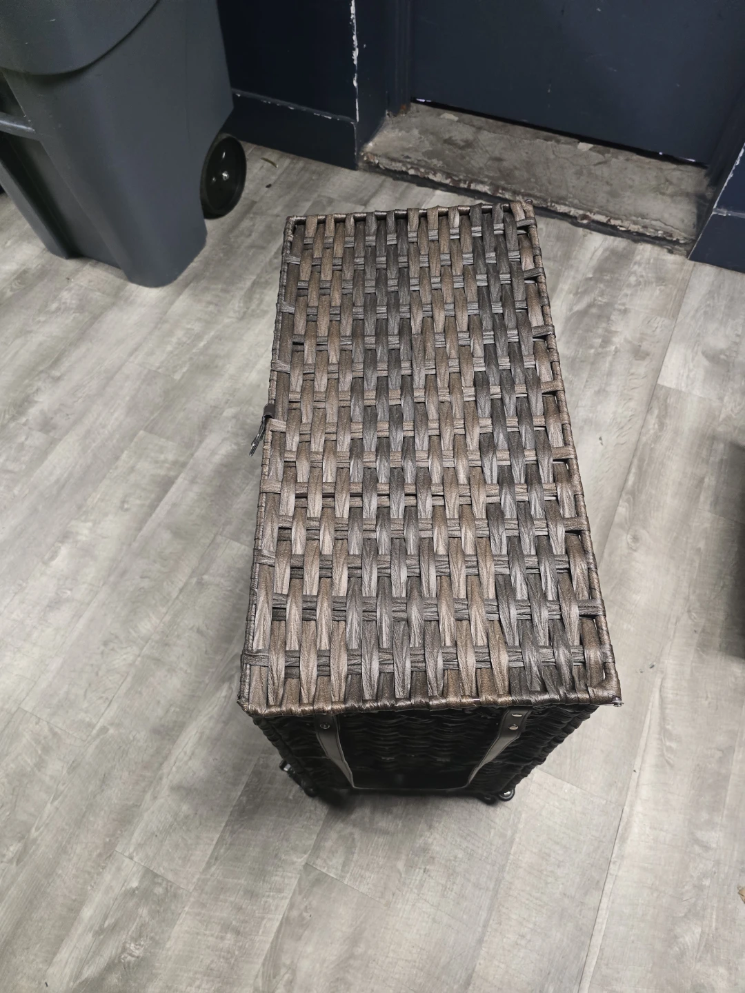 Wicker Storage Hamper with Wheels - photo 3
