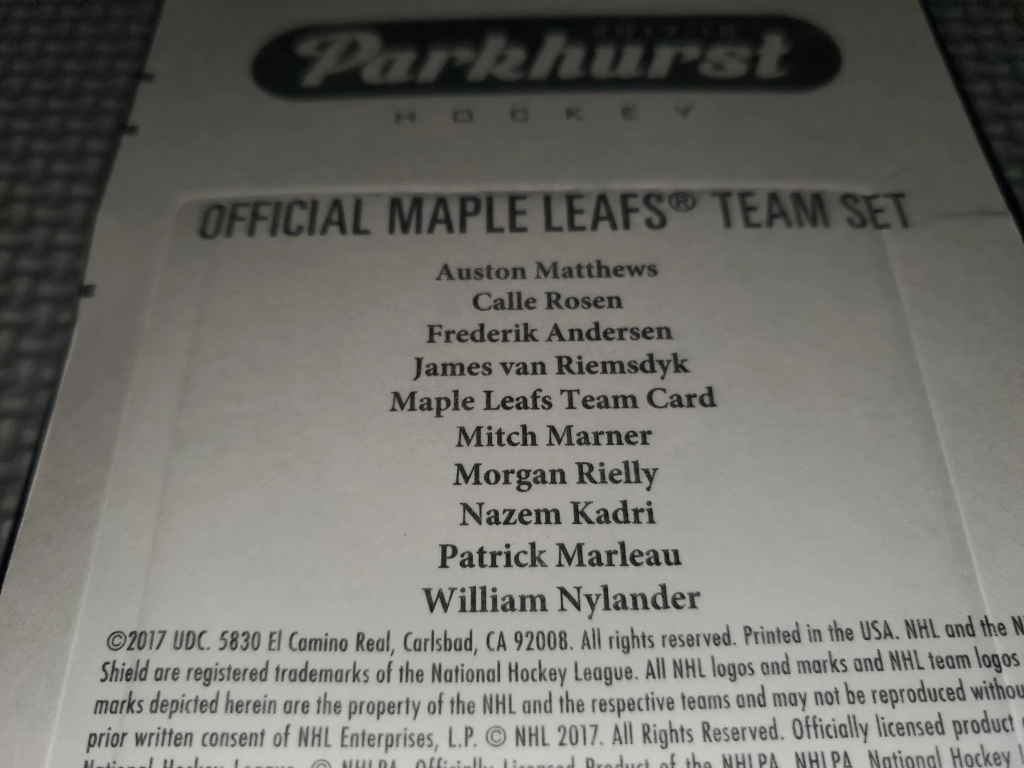 2017-18 Upper Deck Parkhurst Toronto Maple Leafs Team Set - photo 2