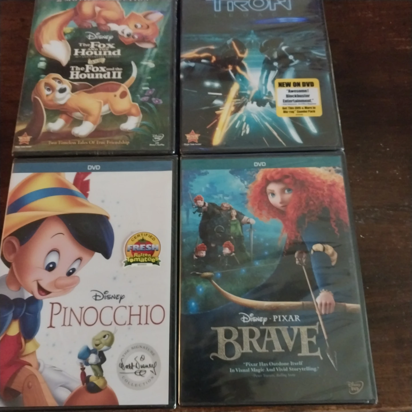 Set of 4 Disney DVDs New Unopened
