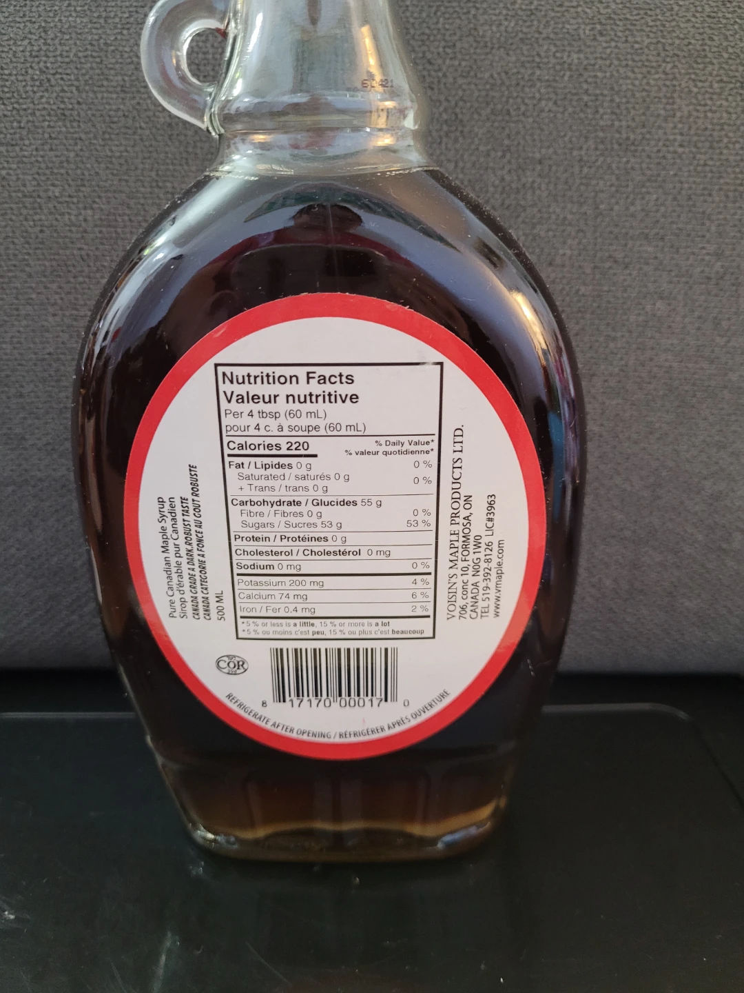 Voisin's Pure Canadian Maple Syrup 500 ml - photo 2