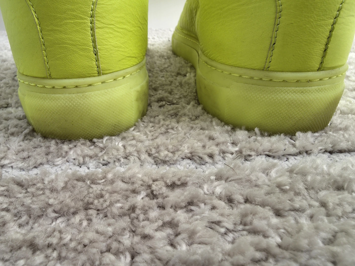 Balenciaga Arena Neon Green Leather Sneakers - photo 4