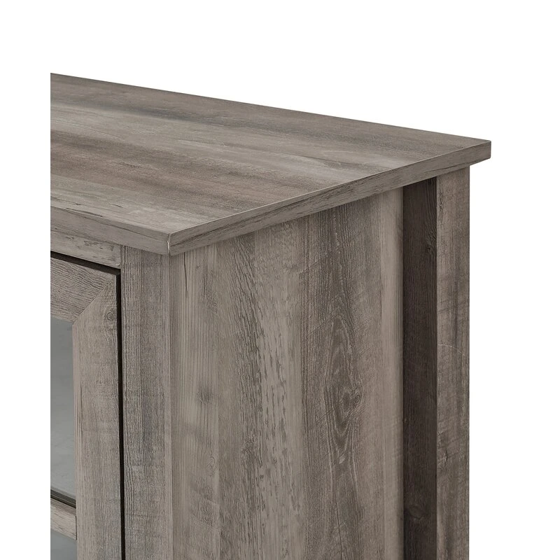 3 Rustic Gray Electric Fireplace TV Stand - photo 4
