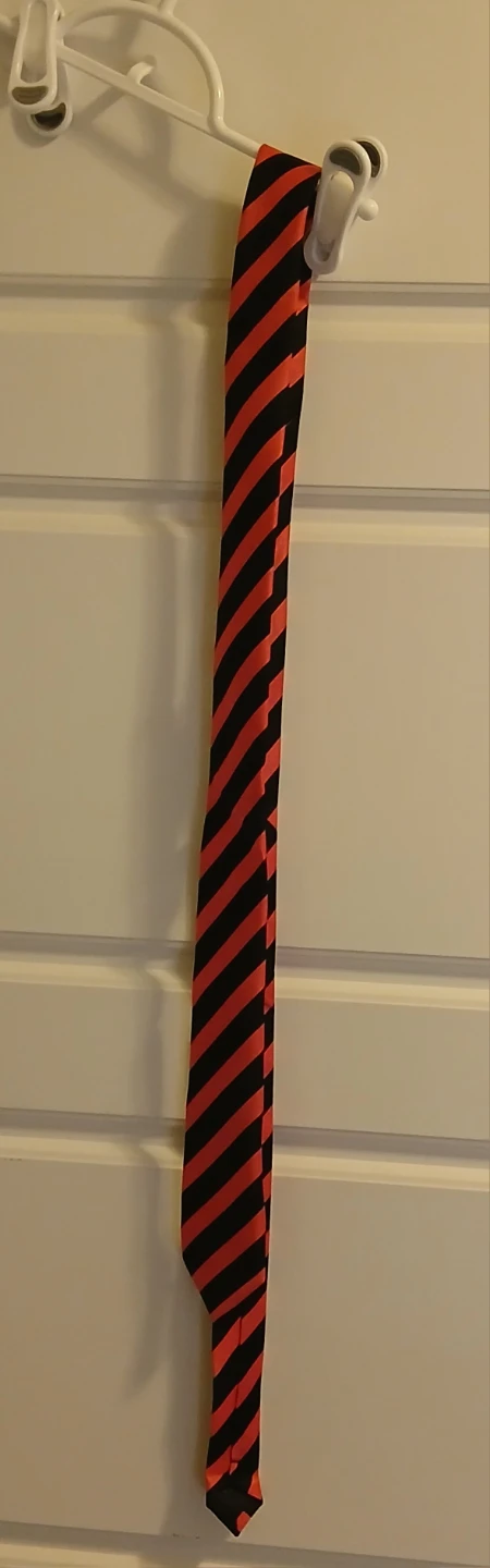 Pink and Black Striped Necktie
