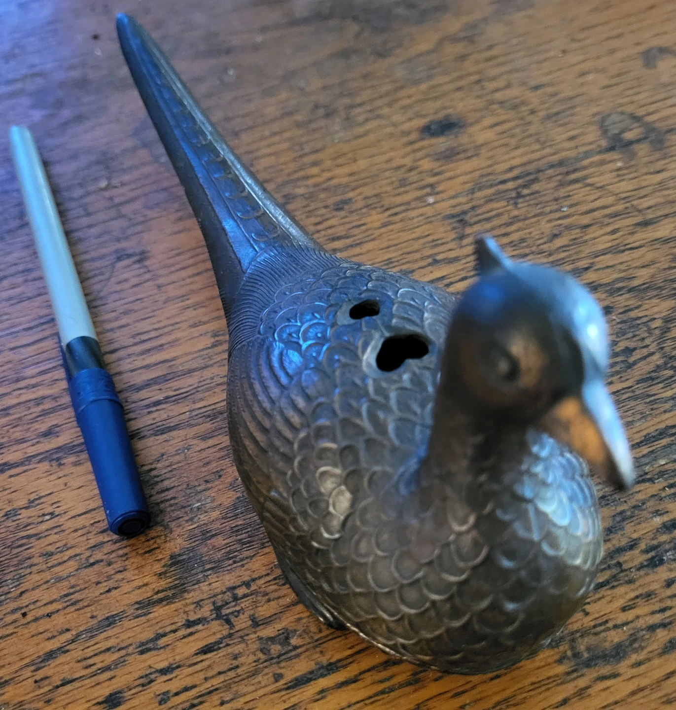 Vintage Pheasant Metal Incense Burner - photo 3