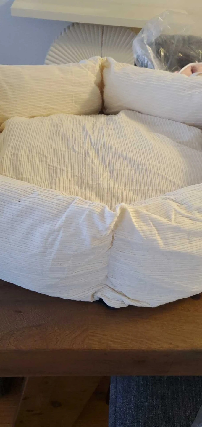 PETINSTINCT Cream Corduroy Pet Bed - photo 2
