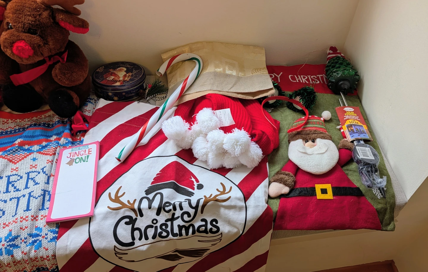 Assorted Christmas Decor and Holiday Sweaters - photo 4