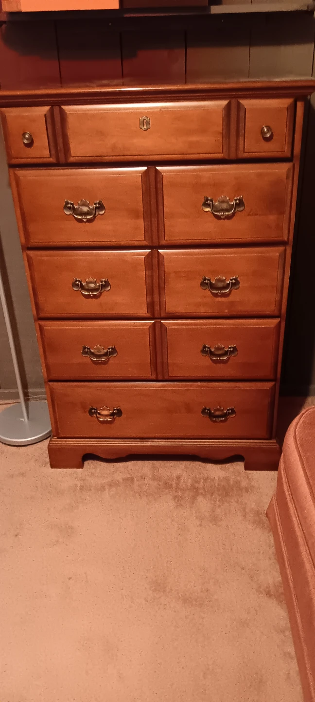 Traditional Wood Tall Dresser