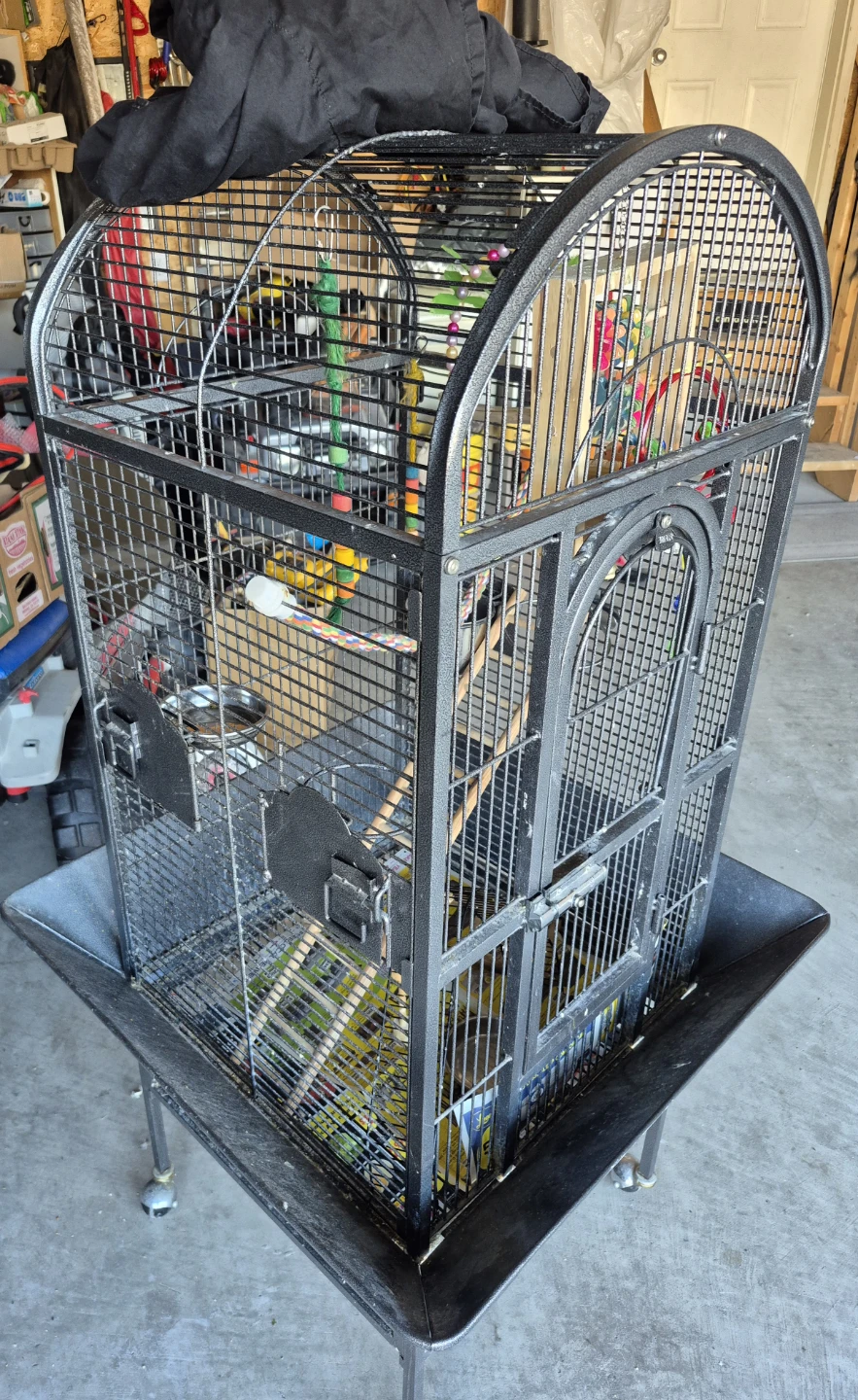 Large Beautyfull Birds Cage PLUS ALL ACCESSORIES *REAL DEAL* - photo 3
