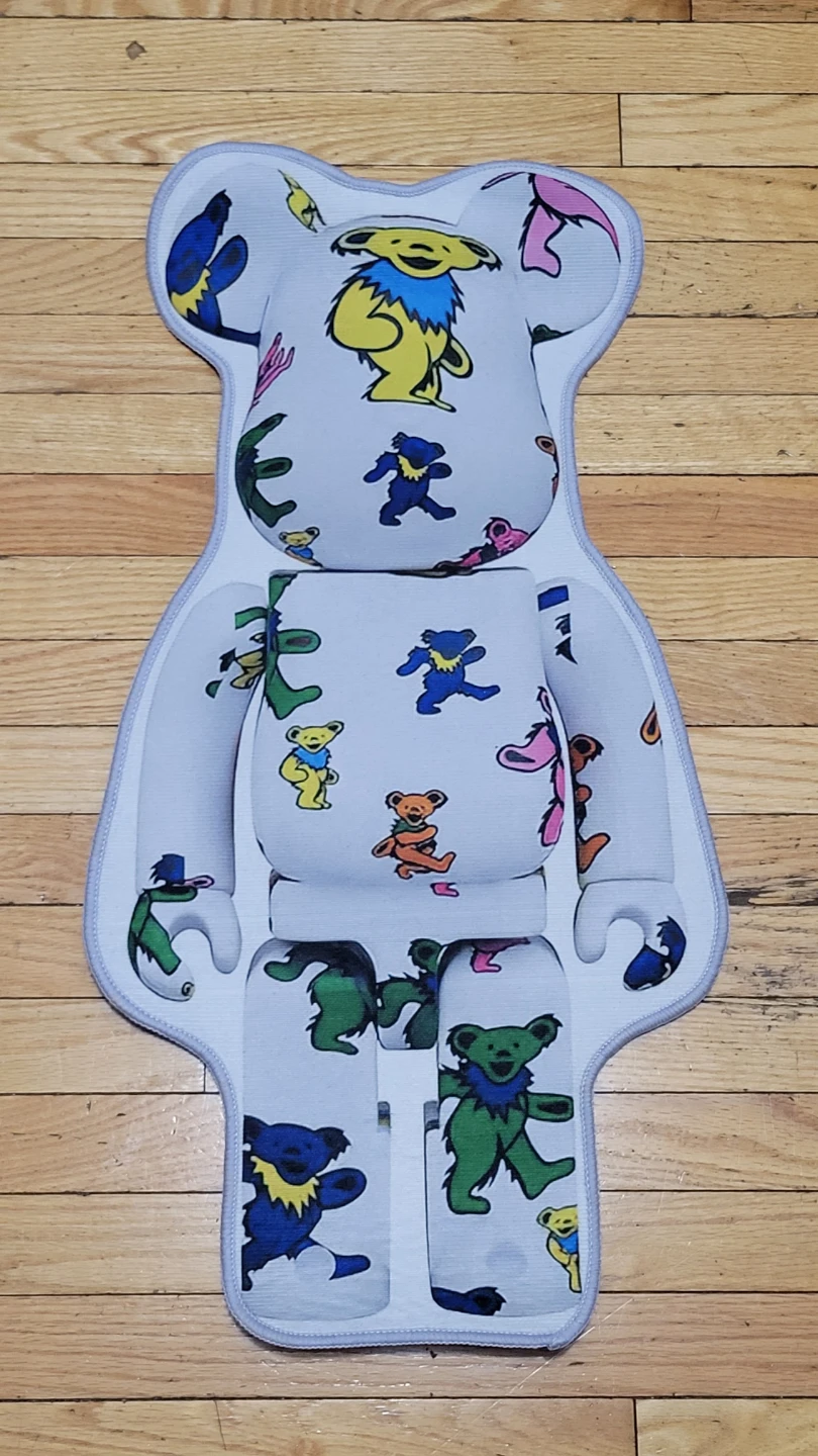 Medicom Toy Bearbrick rug featuring the Grateful Dead