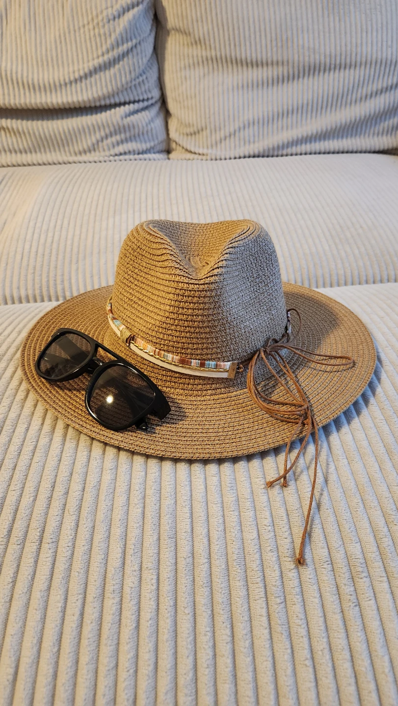 Straw Hat and Sunglasses