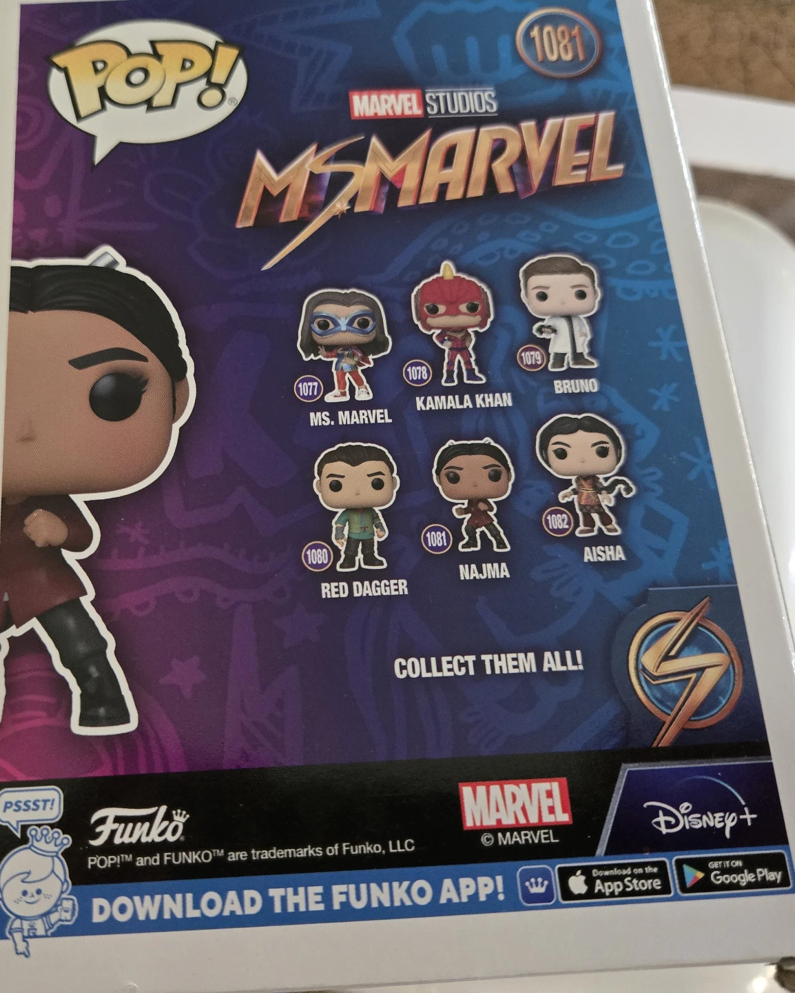 Funko Pop Marvel Ms. Marvel Najma 1081 - photo 3