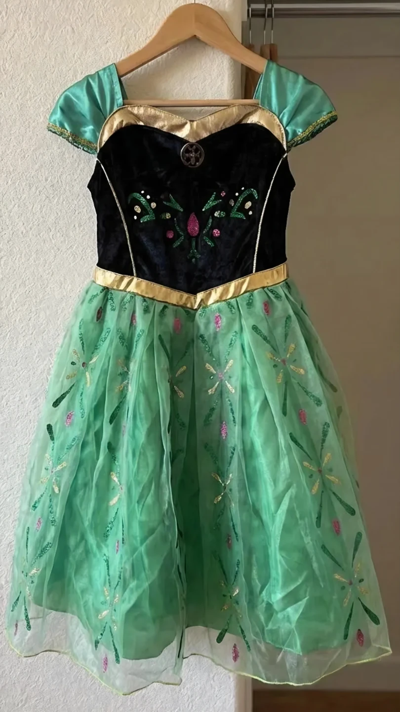 New Anna Frozen Costume Dress with Wig - photo 3