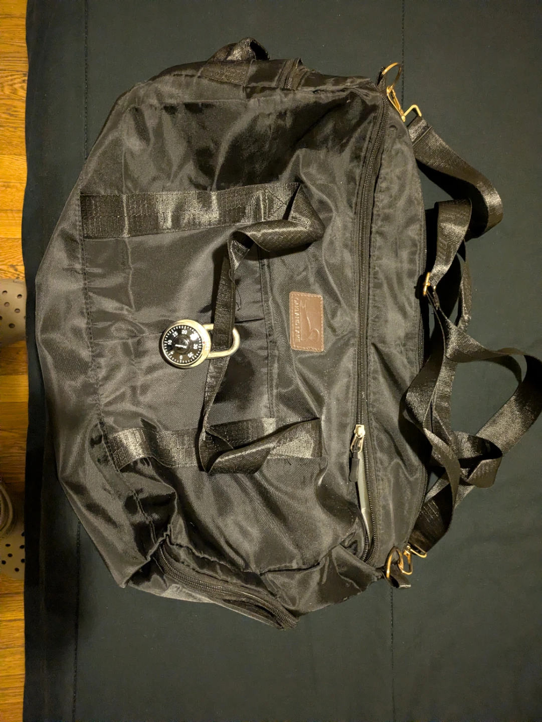 Garland Rug Black Duffle Bag and combination lock