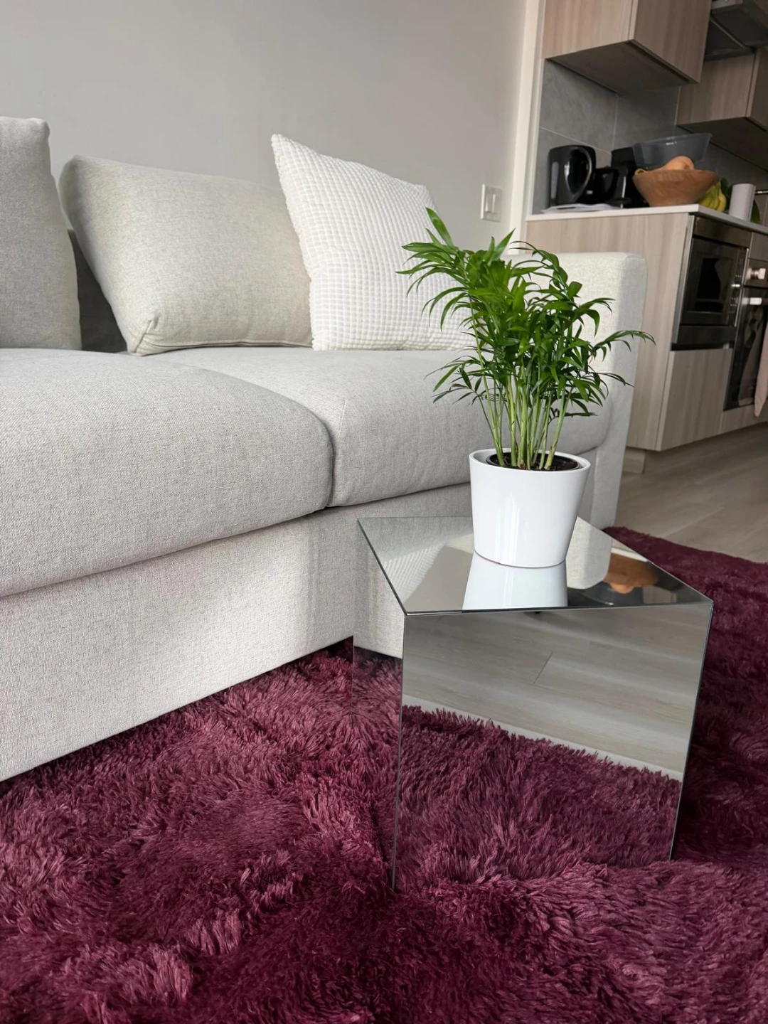 Mirrored Cube Side Table - photo 4