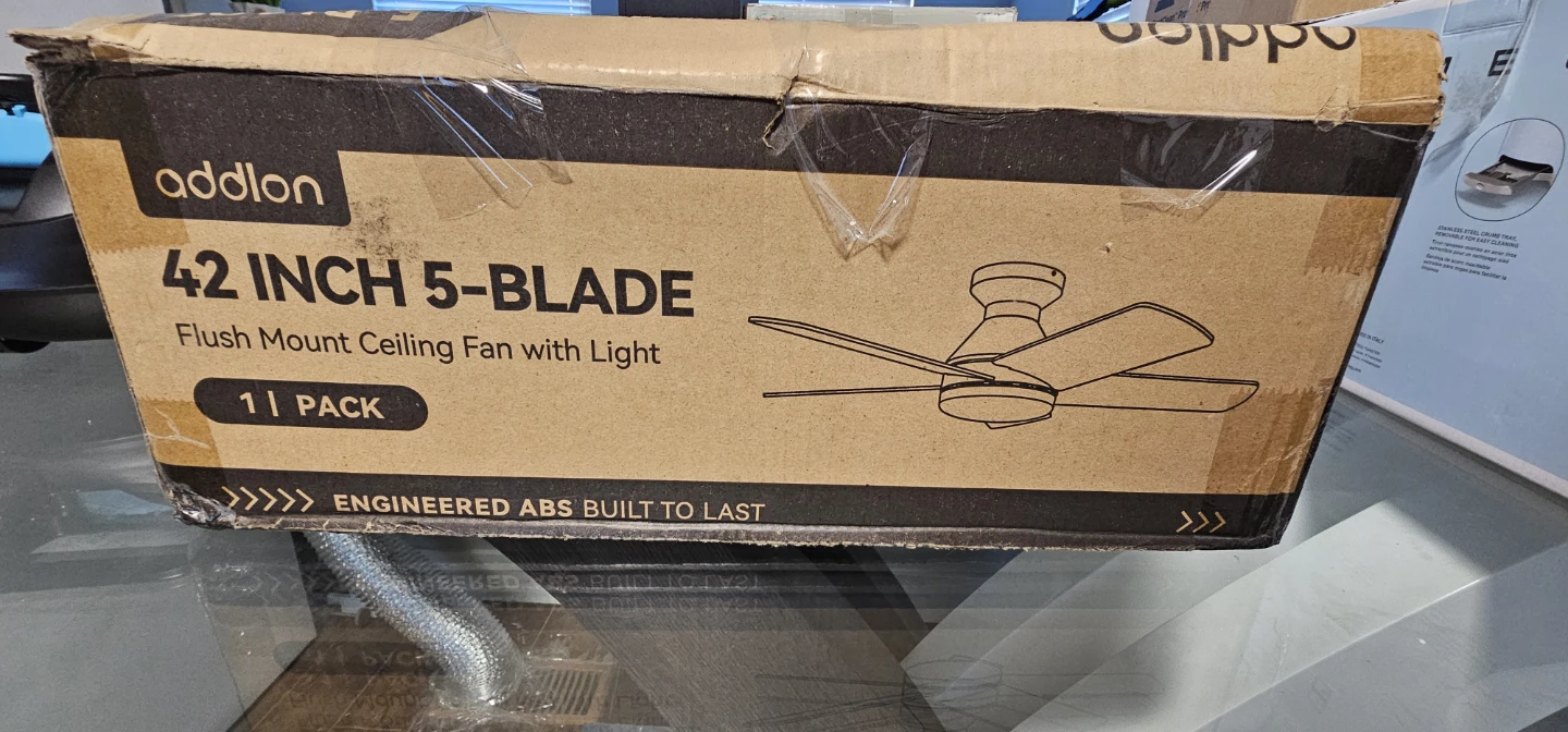 Addlon 42 Inch Flush Mount Ceiling Fan with Light - photo 2