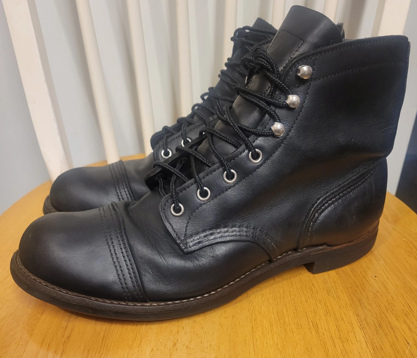 Red Wing Iron Ranger 8084 Black Leather Boots Mens Sz 10.5 - photo 2