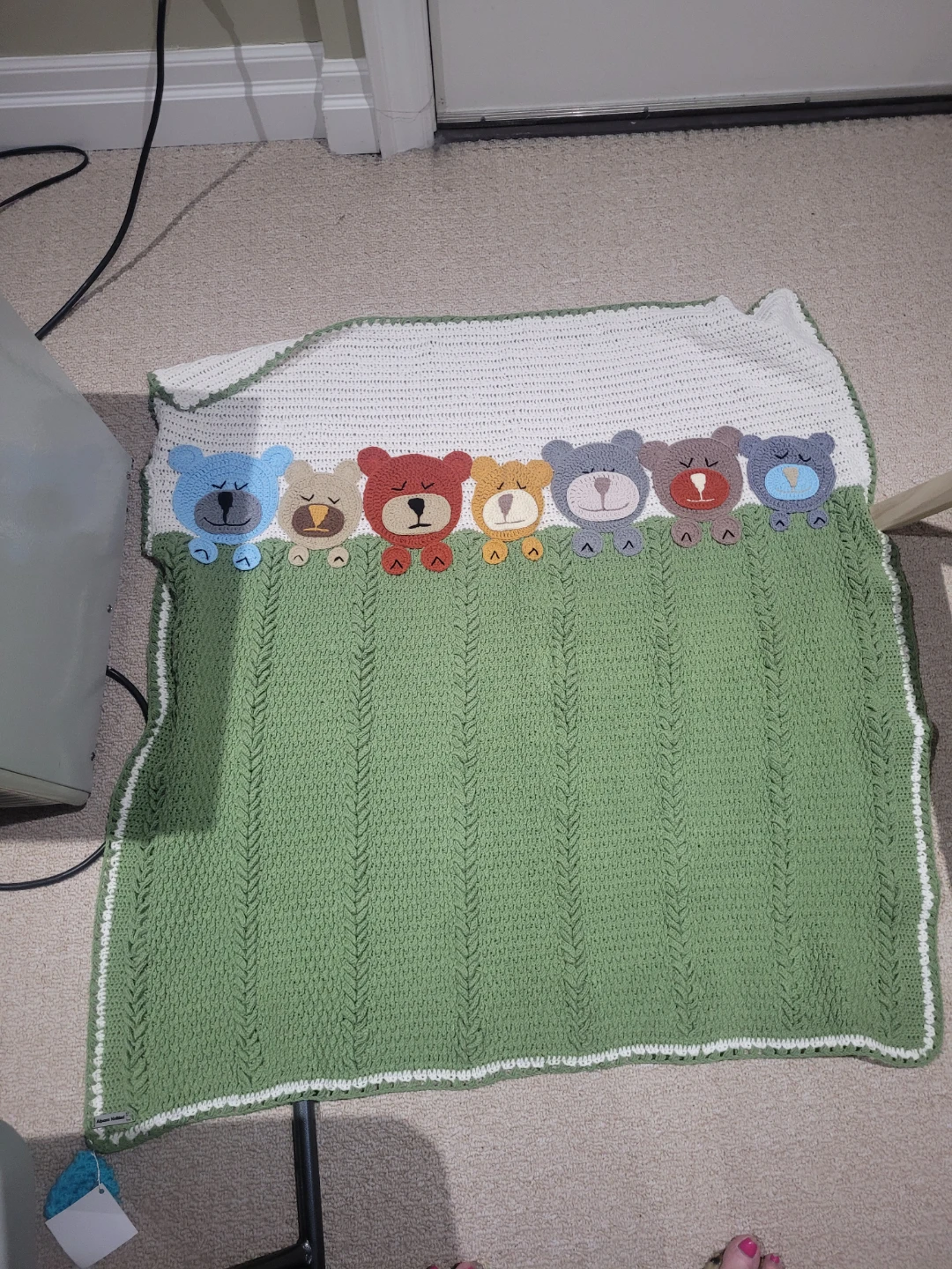 Teddy bear baby blanket