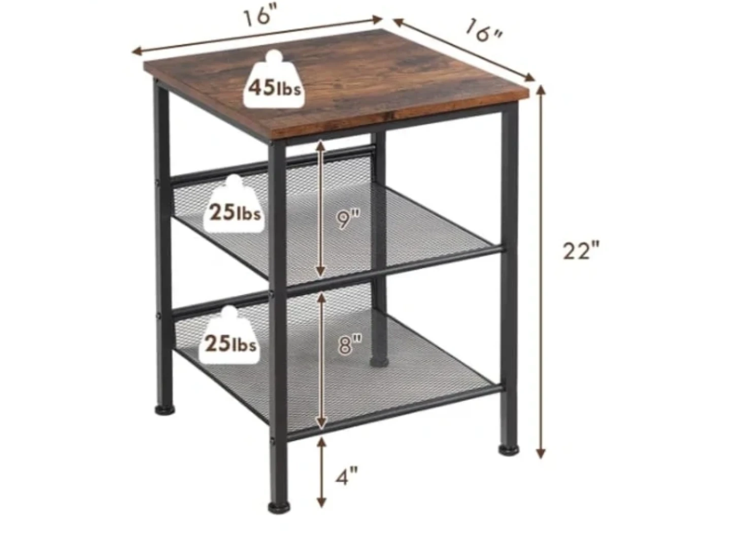 Industrial Style End Table - photo 2