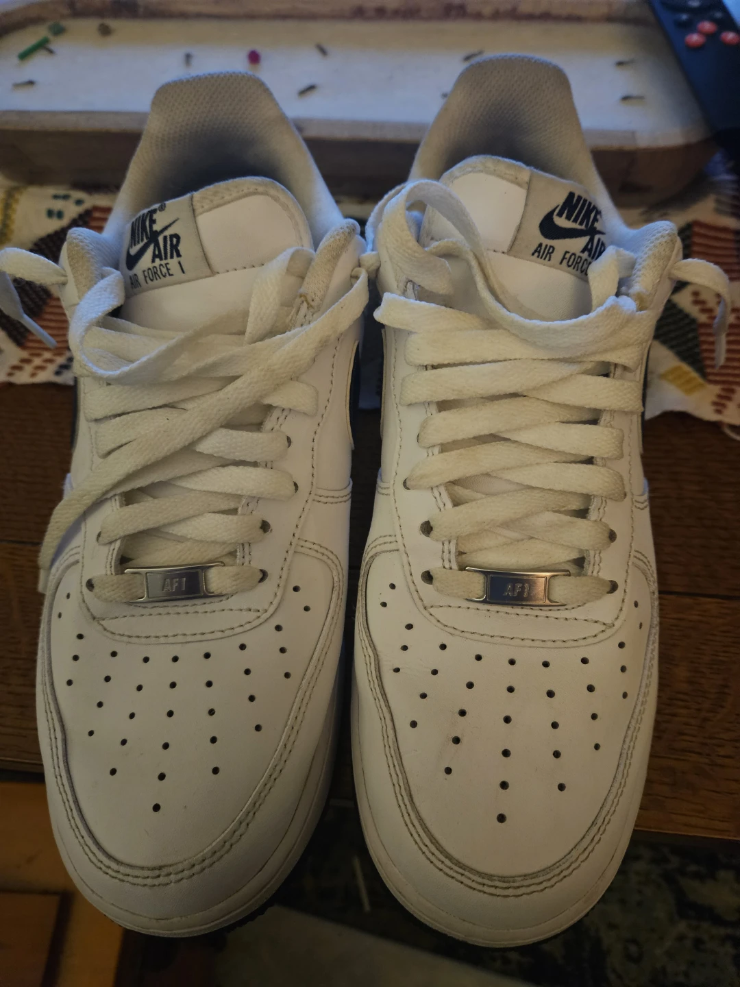 Nike Air Force 1 Low White and Navy - photo 4