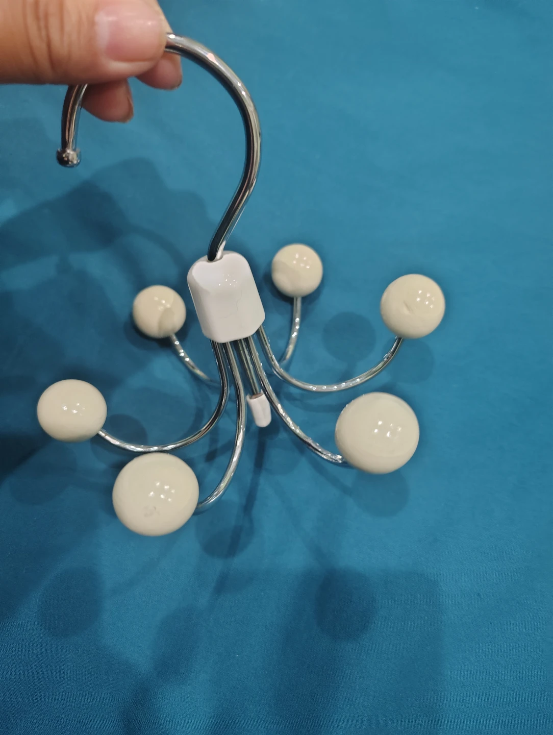 Chrome and White Ball Multi-Hook Hanger - photo 2