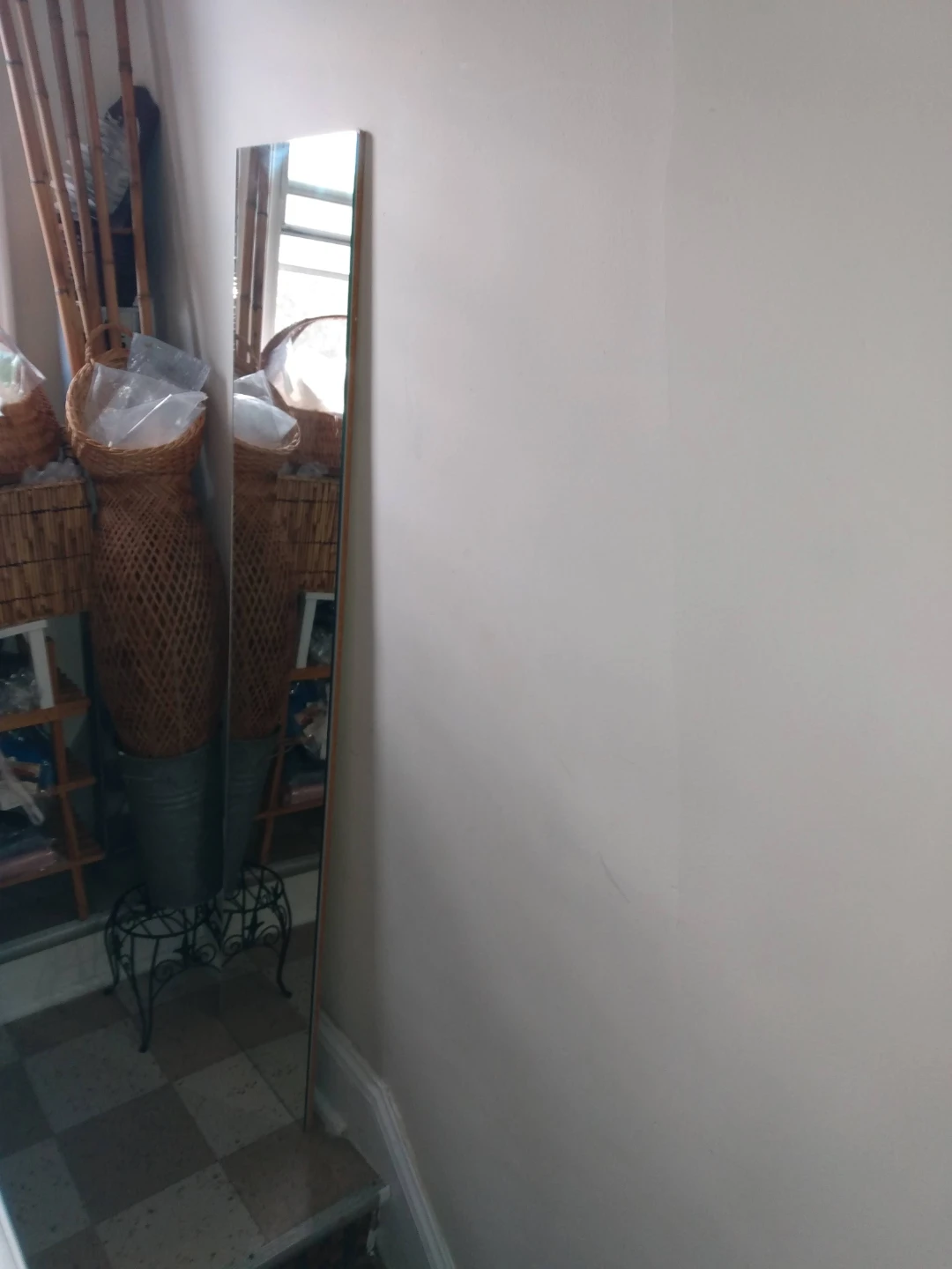 Full length wall mirror taken off another unit needs brackets - photo 2