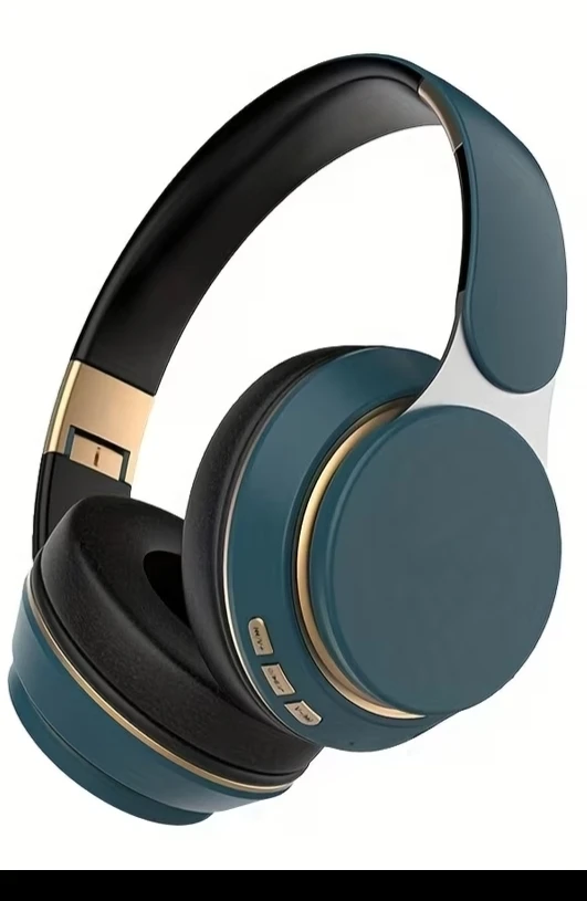 White Over-Ear Wireless Headphones with Gold Accents - photo 3