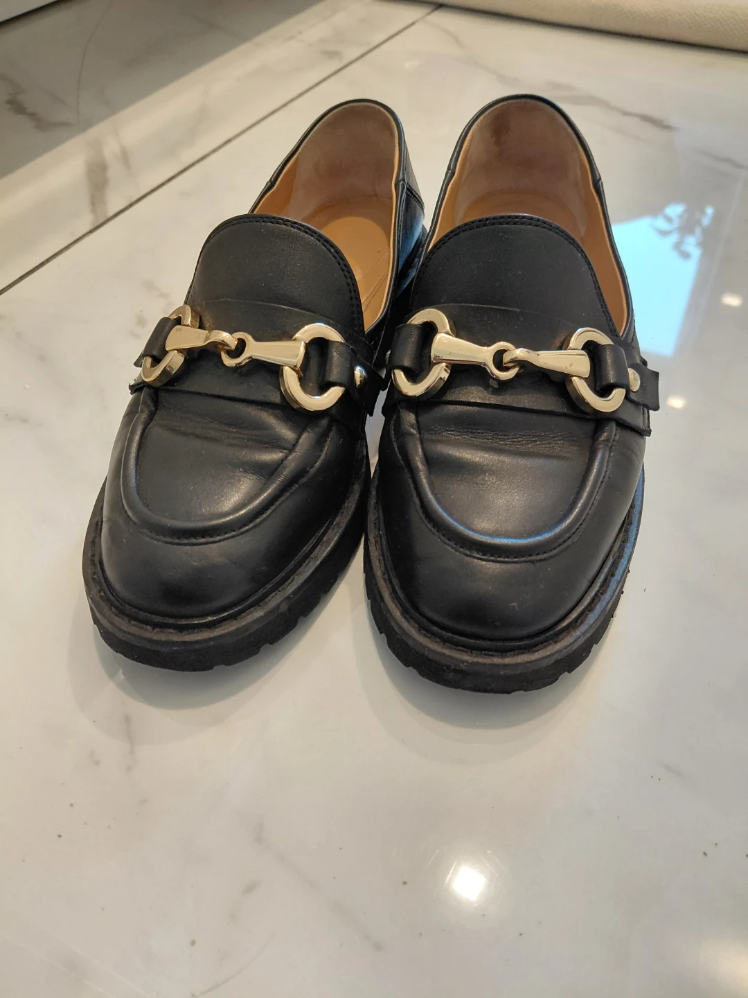 Browns Black Leather Chunky Loafers - photo 2