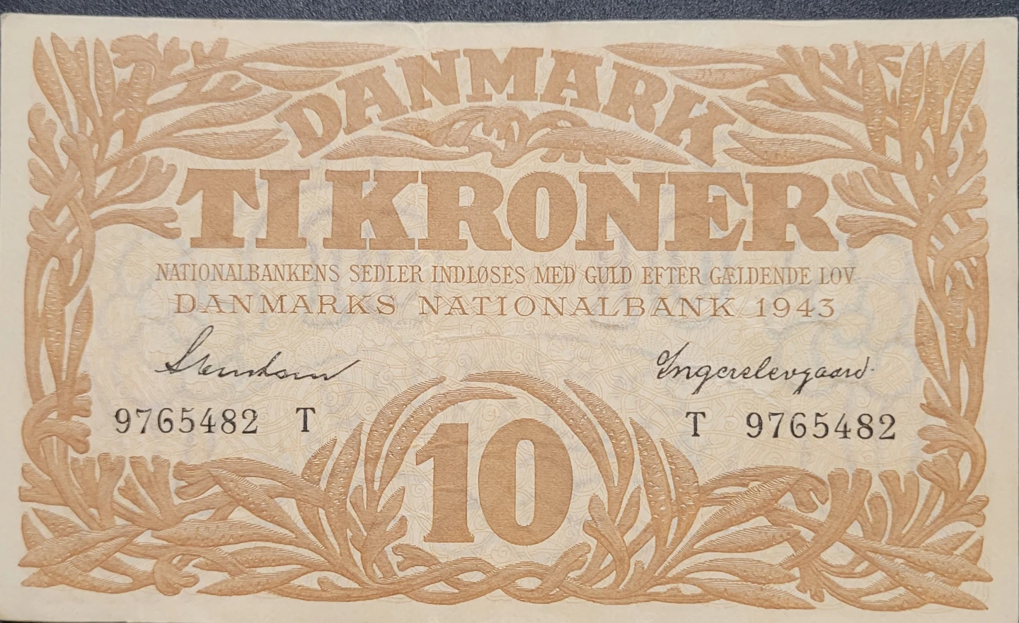 VF  10 Tikroner Danish Banknotes - photo 5