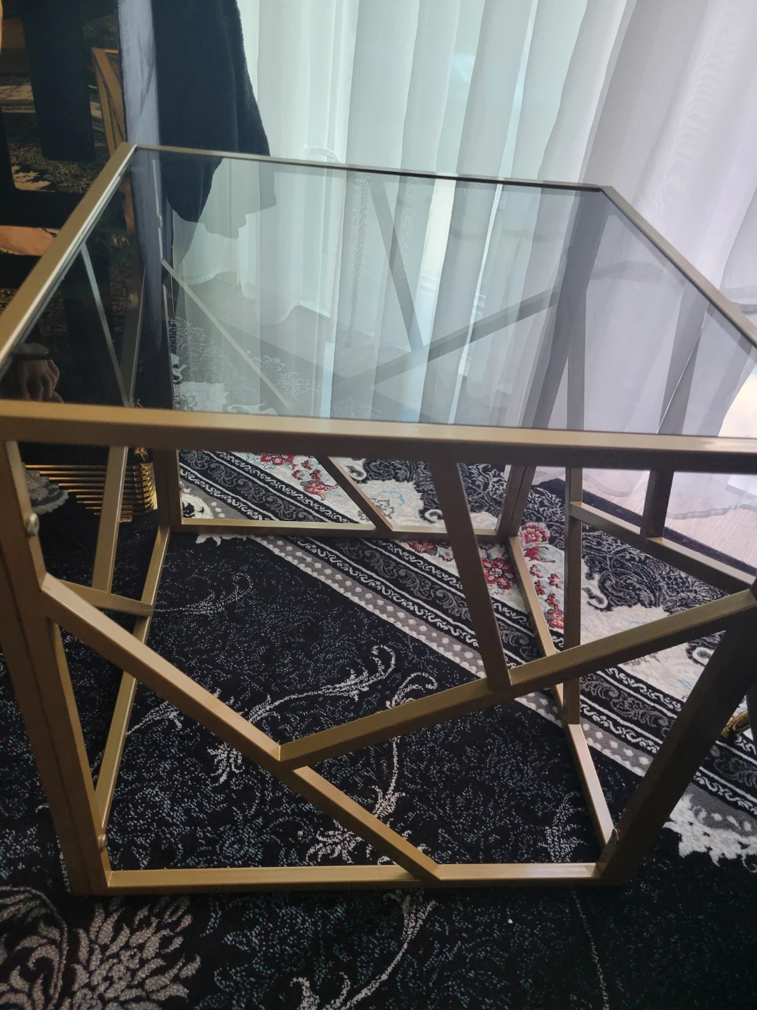 Gold and Glass Coffee Table - photo 3
