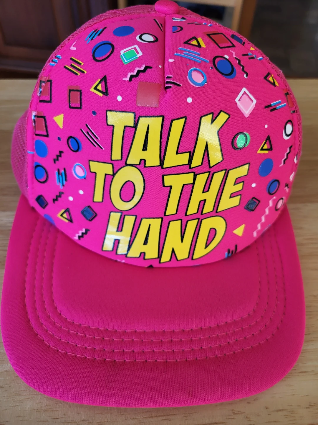 Talk To The Hand Pink Trucker Hat