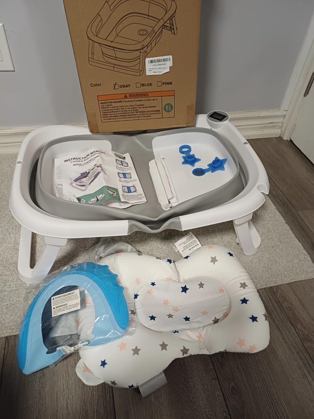 Foldable Baby Bathtub with Digital Thermometer - photo 2