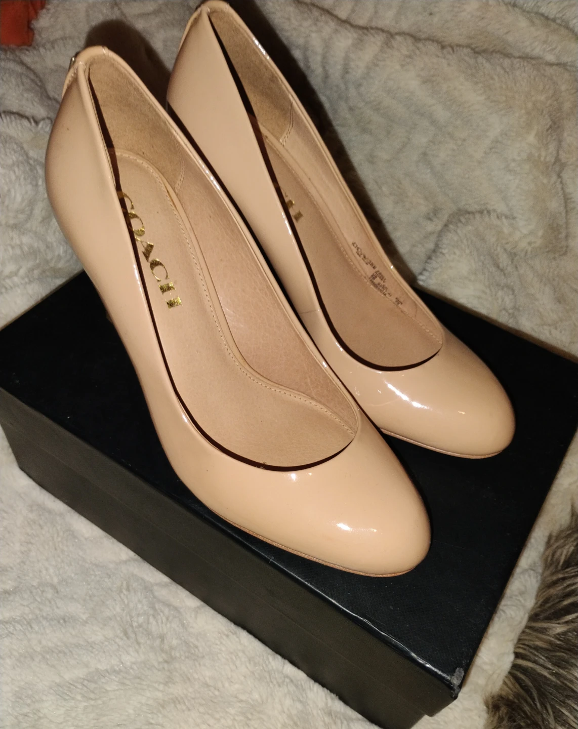 Coach Nude Patent Leather Heels - photo 2