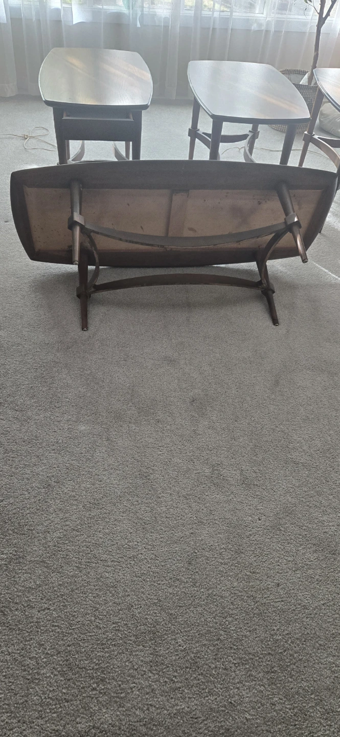 3 Mid-Century Modern Side Tables and matching coffee table - photo 5