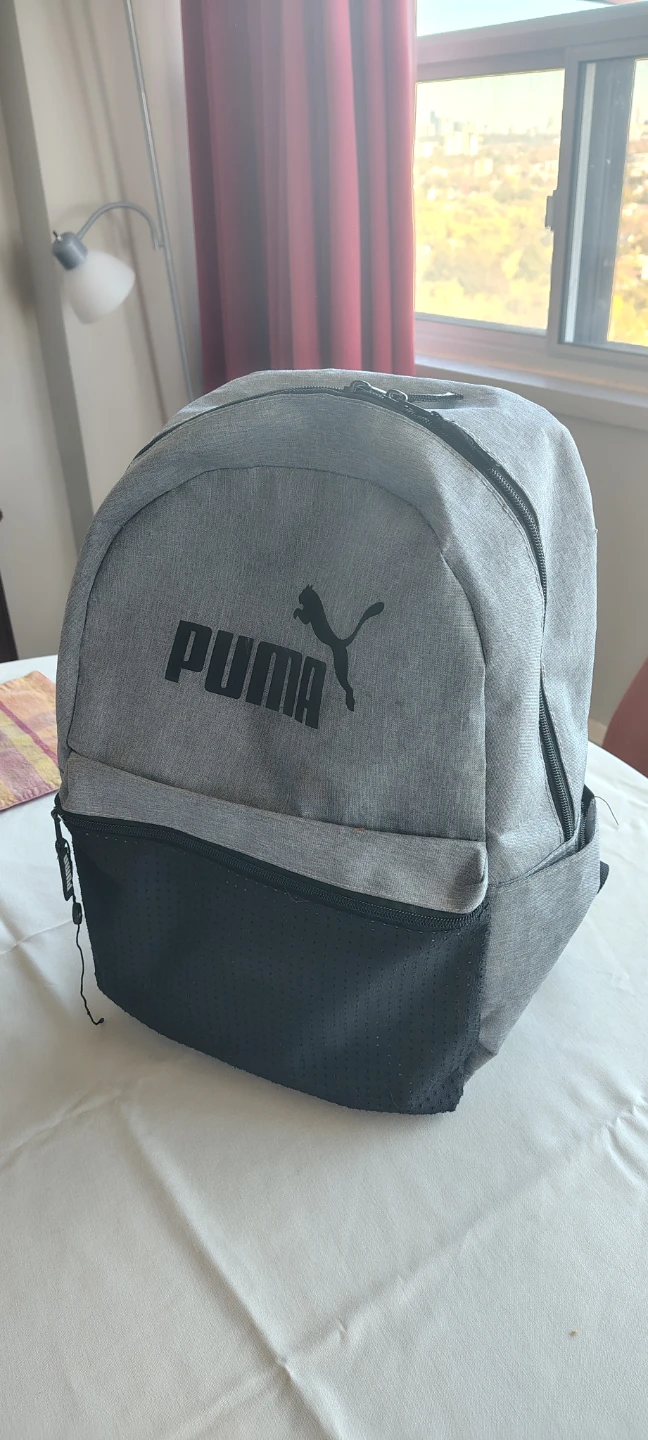 Puma grey and black backpack