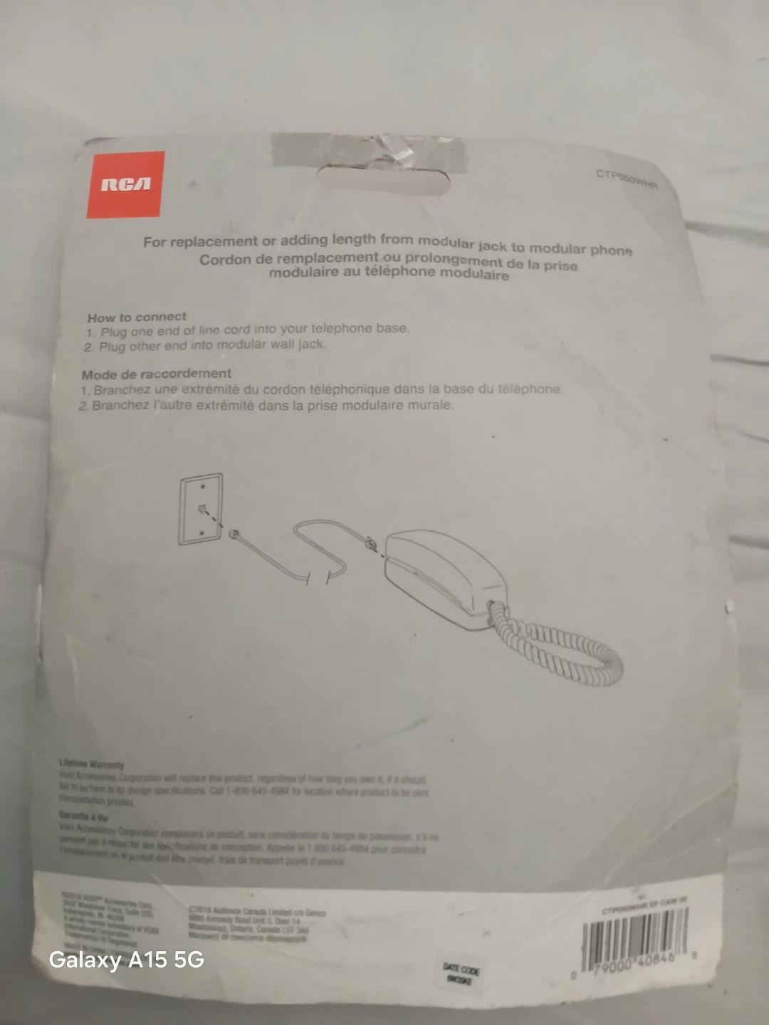 RCA Modular Telephone Line Cord 50ft - photo 2