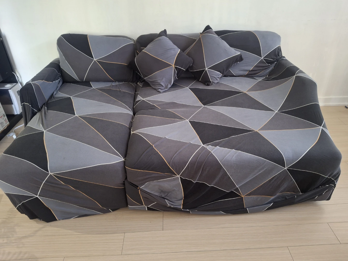 Black Sectional Sofa with Storage - photo 2