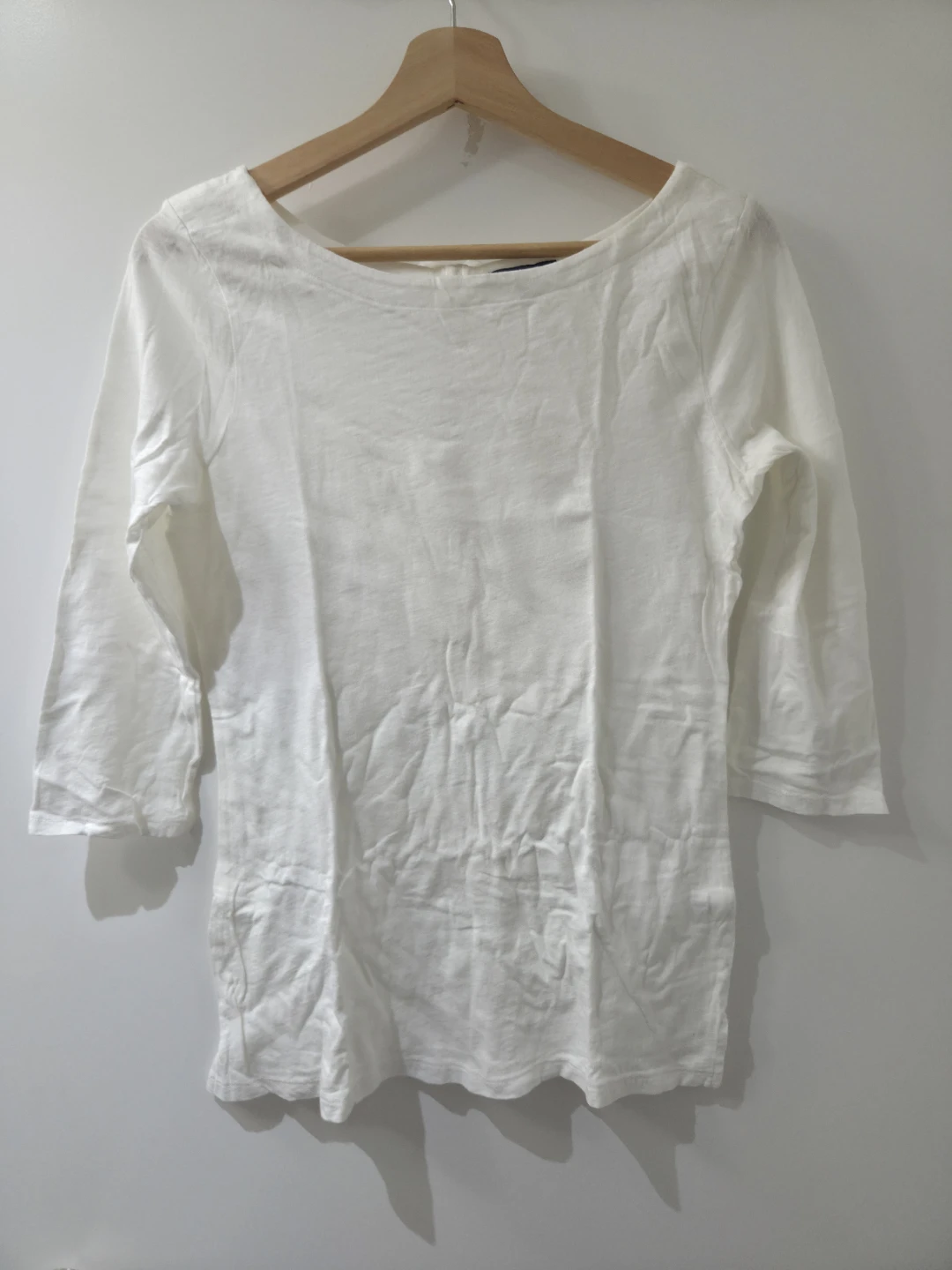 Gap White 3/4 Sleeve Top (Size M)