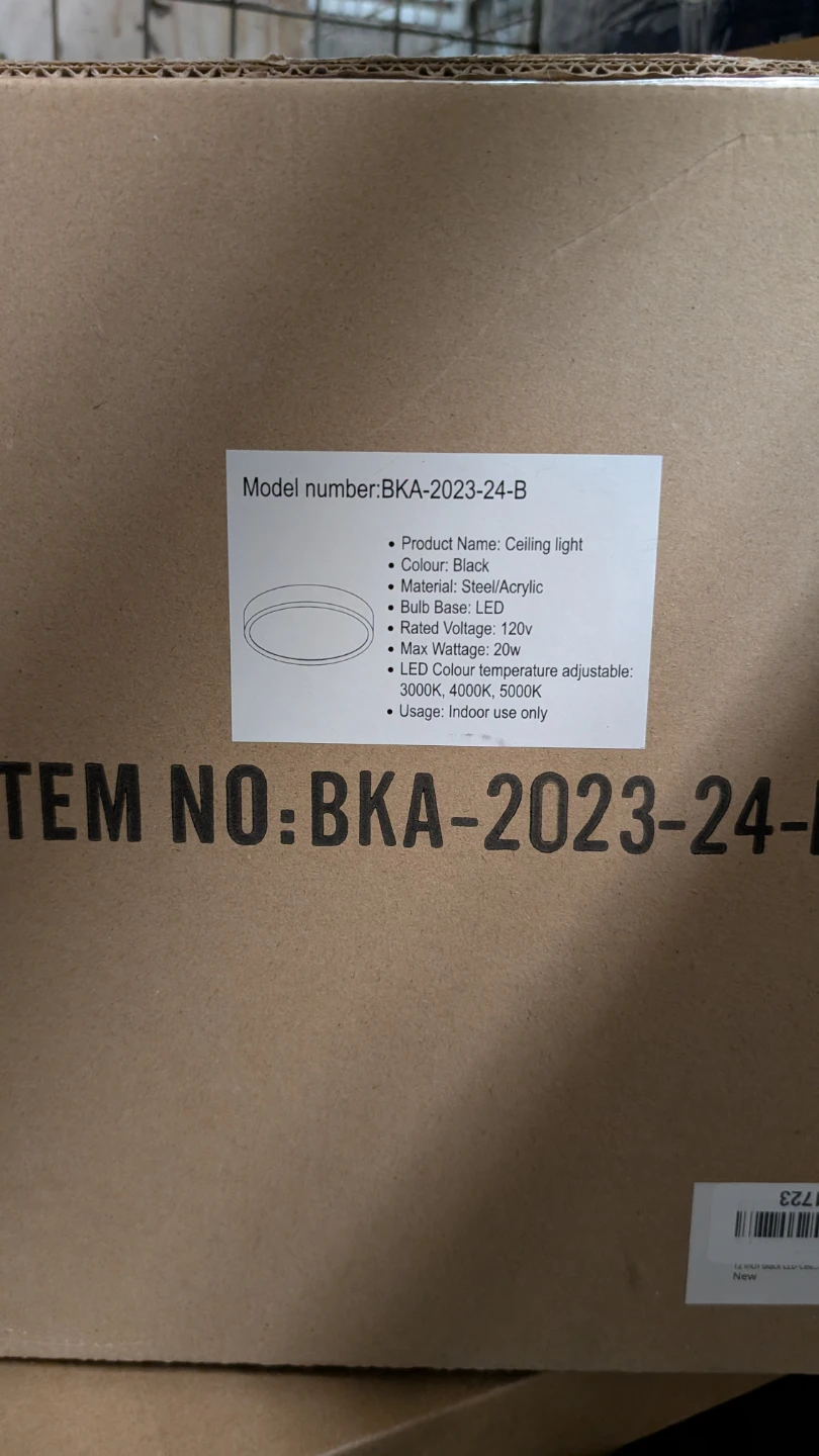 Black LED Ceiling Light BKA-2023-24-B