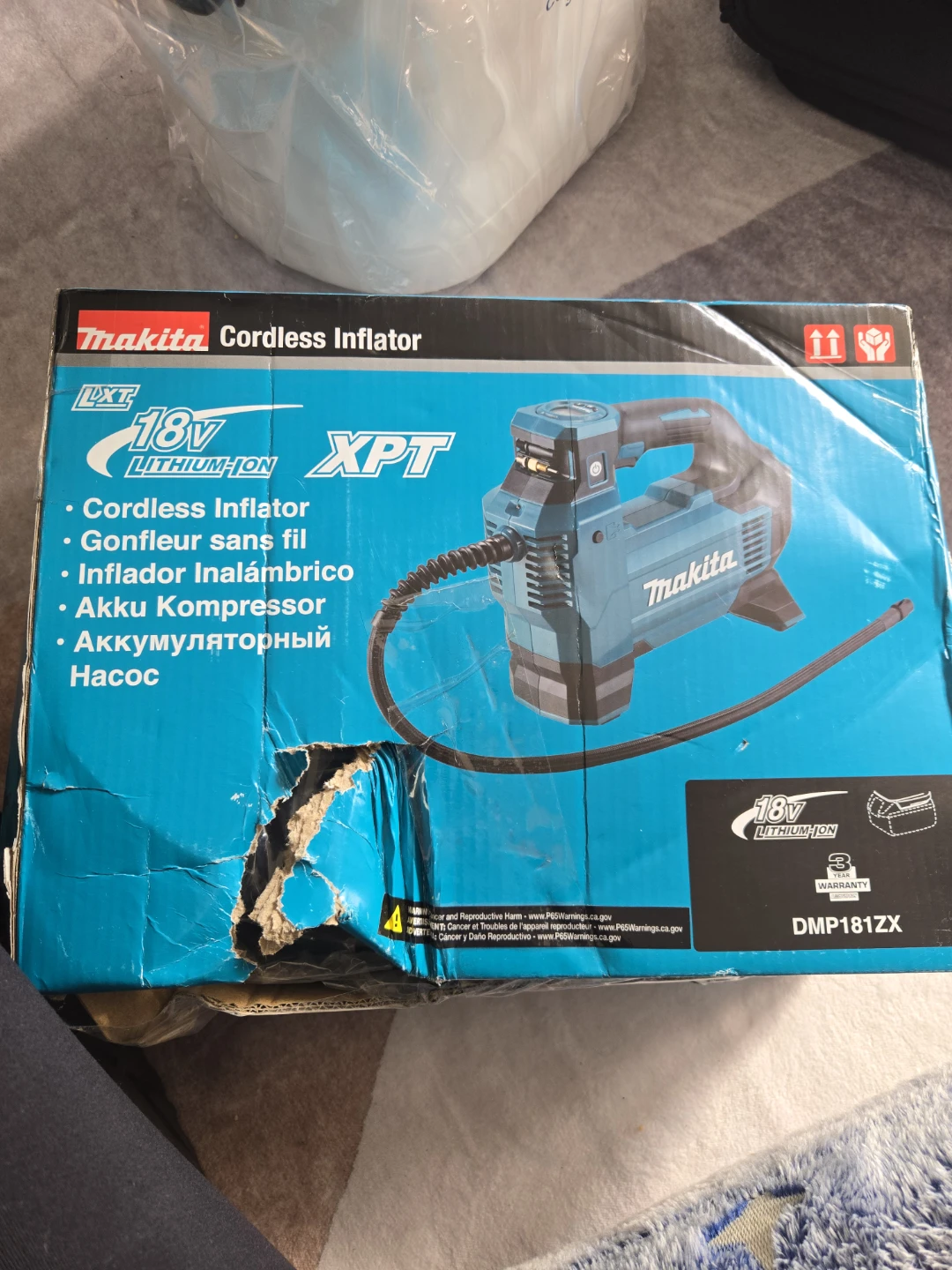Makita 18V LXT Cordless High-Pressure Inflator DMP181ZX - photo 3