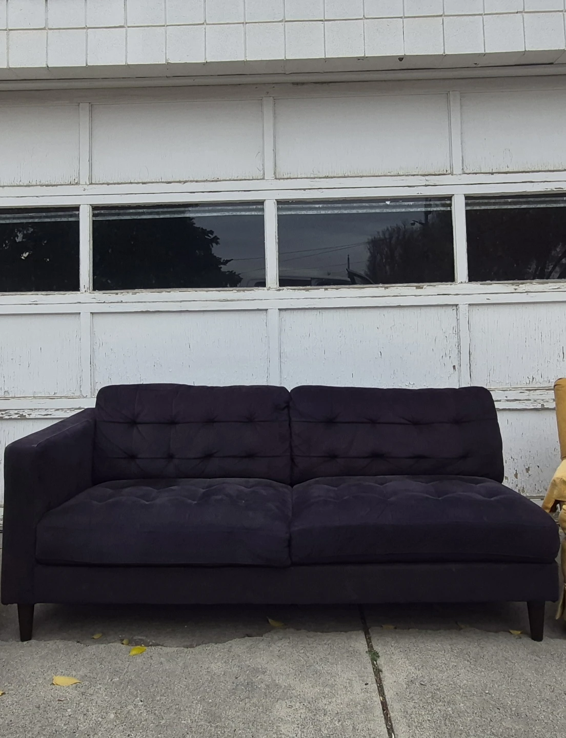 Dark Grey Tufted Sofa - photo 2